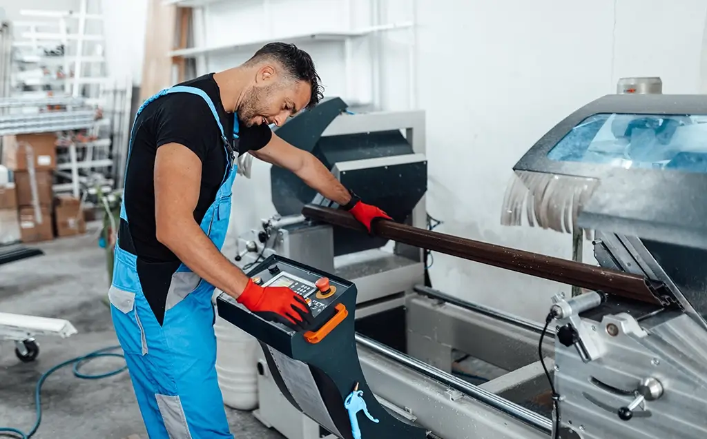 Man working on machine